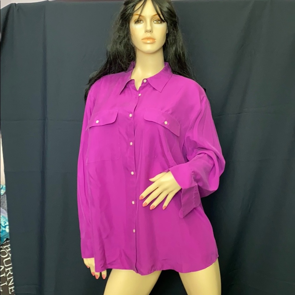 Lauren by Ralph Lauren 100% silk Blouse, stunning!
